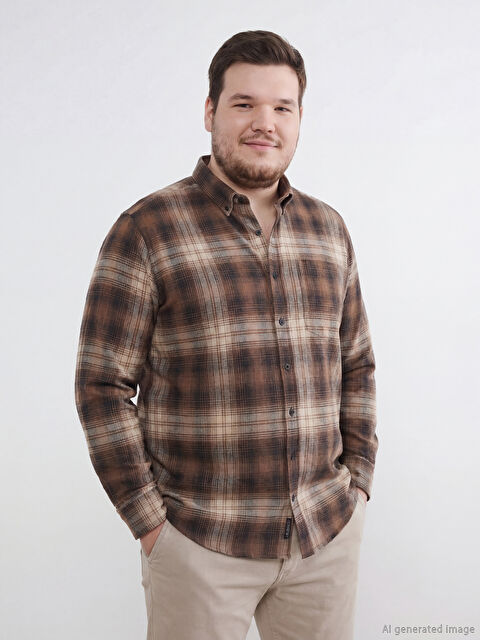 LCWAIKIKI Classic Regular Fit Ekose Erkek Gömlek - S6K179Z8-LLL