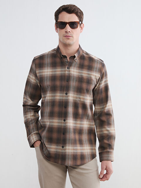 LCWAIKIKI Classic Regular Fit Ekose Erkek Gömlek - S6K179Z8-LLL