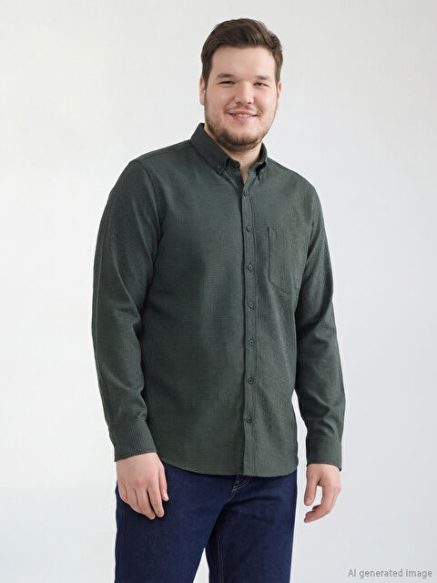 LCWAIKIKI Classic Regular Fit Desenli Erkek Gömlek