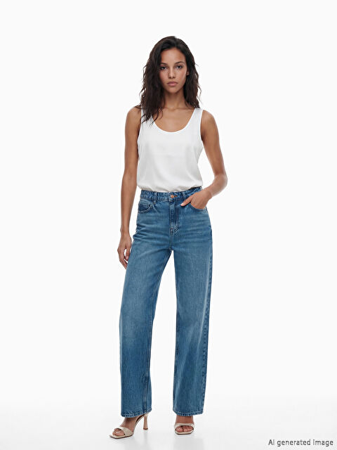 LCW Jeans Straight Fit Kadın Jean Pantolon