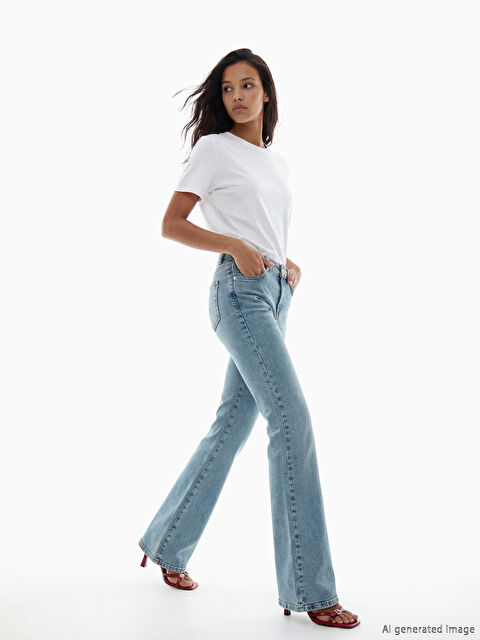 LCW Jeans Flare Kadın Jean Pantolon	 - S6K184Z8-311