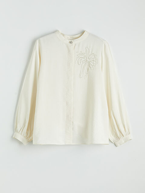 LCW Grace Hakim Yaka Nakışlı Kadın Gömlek - S6K253Z8-FRC