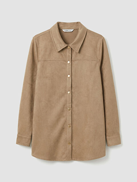 LCW Grace Kadın Süet Görünümlü Gömlek - S6K271Z8-FP3