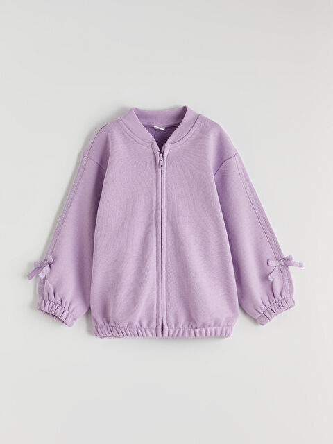 LCW Kids Fiyonk Detaylı Kız Çocuk Fermuarlı Sweatshirt - S6K344Z1-KYA
