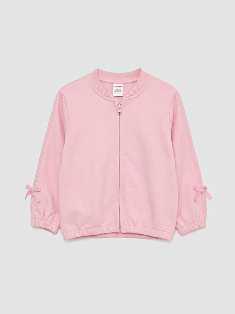 LCW Kids Fiyonk Detaylı Kız Çocuk Fermuarlı Sweatshirt - S6K344Z1-UWX