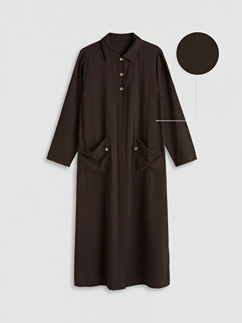 LCW Grace Gömlek Yaka Kadın Ferace