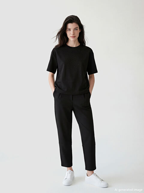 LCW Comfort Beli Lastikli Pileli Kadın Eşofman Altı - S6K417Z8-CVL