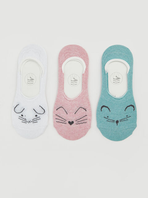 LCW ECO Kaymaz Topuk Kadın Babet Çorap 3'lü