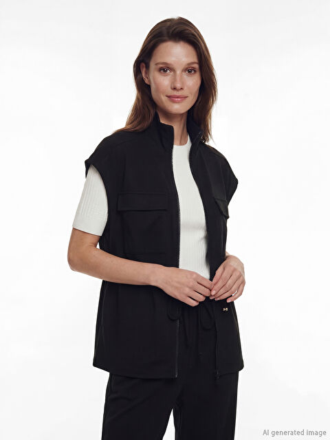 LCW Modest Dik Yaka Kadın Yelek - S6K430Z8-CVL