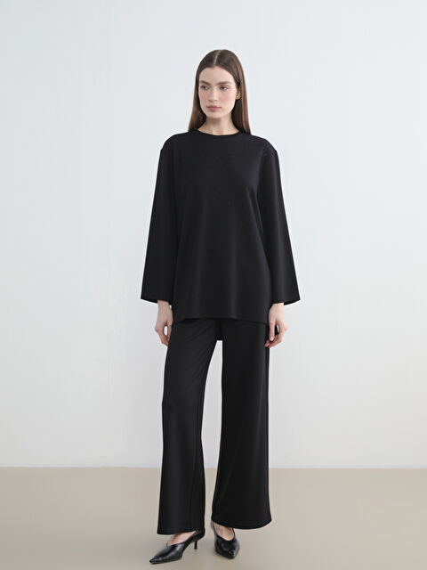 LCW Modest Beli Lastikli Geniş Paça Kadın Eşofman Altı - S6K431Z8-CVL