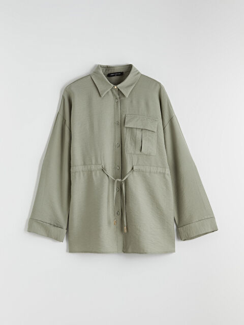 LCW Comfort Bağlama Detaylı Büzgülü Kadın Gömlek - S6K433Z8-HRV