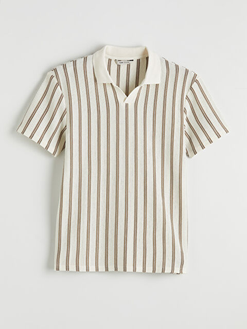 LCW Vision Polo Yaka Çizgili Erkek Triko Tişört - S6K471Z8-ELZ