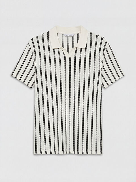 LCW Vision Polo Yaka Çizgili Erkek Triko Tişört - S6K471Z8-LGS