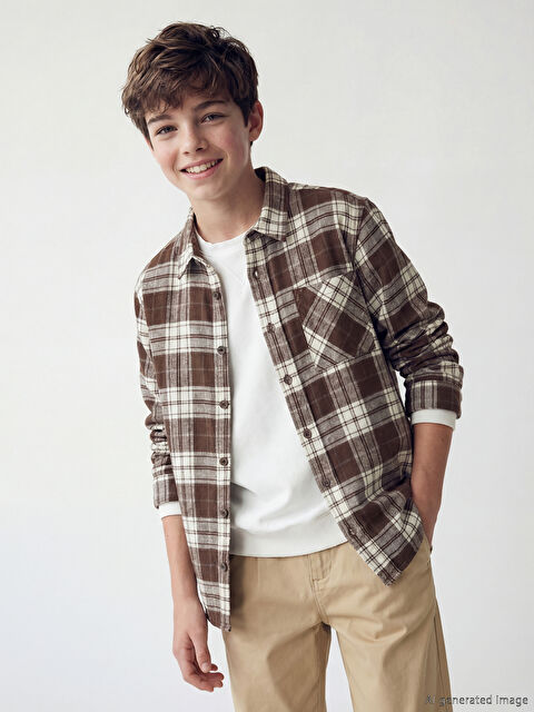 LCW Kids Ekose Erkek Çocuk Gömlek