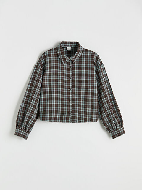 LCW Kids Ekose Poplin Kız Çocuk Gömlek - S6K547Z4-LLL