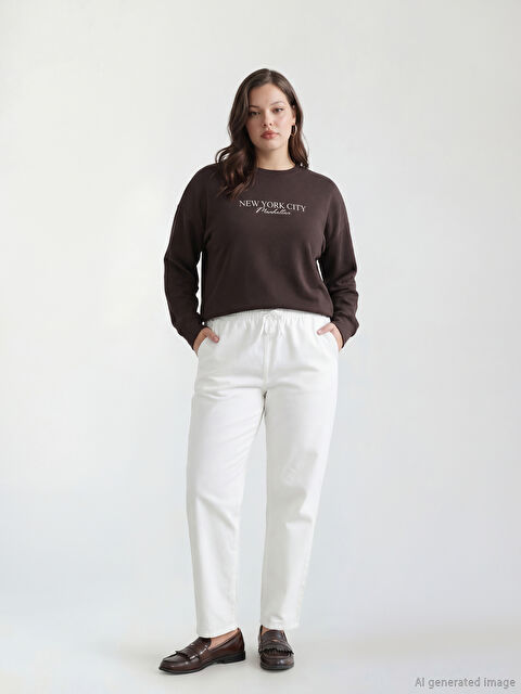 LCW Modest Beli Lastikli Kadın Pantolon - S6K568Z8-EEW