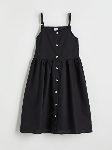 LCW ECO Kare Yaka Kız Çocuk Elbise - S6K598Z4-CVL