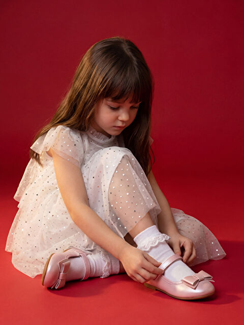 LCW STEPS Fiyonk Detaylı Kız Bebek Babet  - S6K658Z1-DMQ