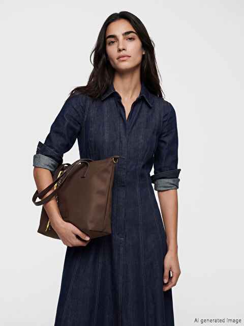 LCW ACCESSORIES Süet Görünümlü Kadın Omuz Çantası