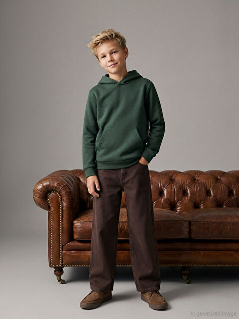 LCW Kids Wideleg Kız Çocuk Jean Pantolon - S6K723Z4-328