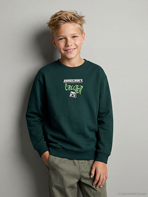 LCW Kids Minecraft Printed Boys' Sweatshirt - S6K747Z4-HHQ