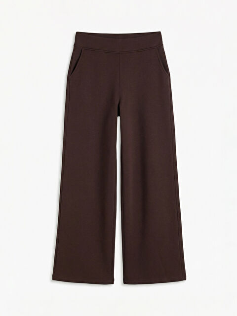 LCWAIKIKI Basic Beli Lastikli Geniş Paça Kadın Kalın Eşofman Altı - S6K765Z8-HHD