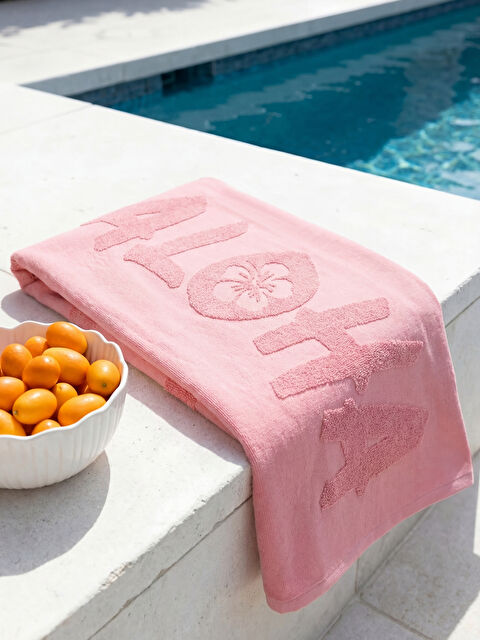 LCW ECO Desenli Kadın Plaj Havlusu 70x140 cm - S6K774Z8-QY4