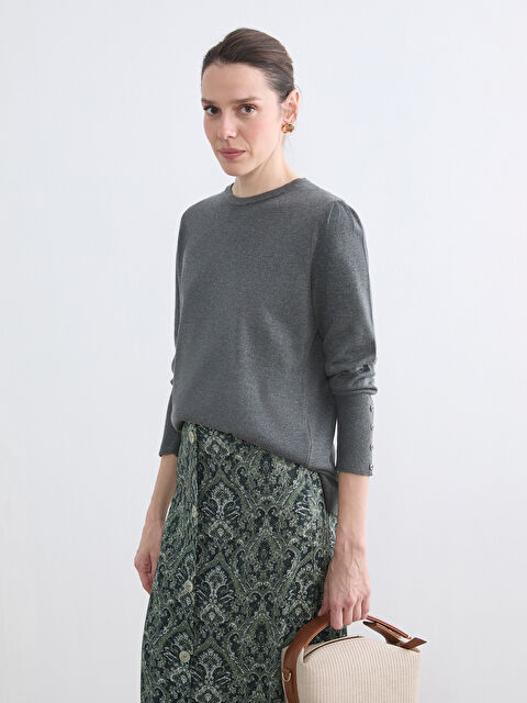 LCW Grace Bisiklet Yaka Kadın Triko Kazak - S6K781Z8-L8N