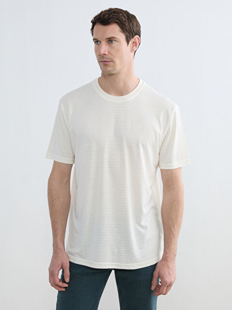 LCW ECO Bisiklet Yaka Penye Erkek Tişört - S6K791Z8-EEW