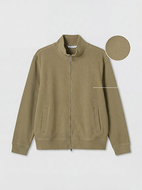 LCW Vision Dik Yaka Erkek Fermuarlı Sweatshirt