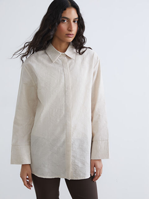 LCW Modest Nakışlı Kadın Gömlek Tunik - S6K862Z8-EEW