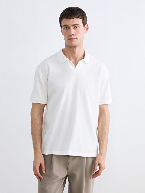 LCW Vision Man ECRU T-Shirt - S6K882Z8-R9J