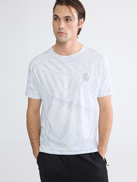XSIDE ACTIVE Bisiklet Yaka Real Madrid Baskılı Erkek Tişört - S6K895Z8-LRW