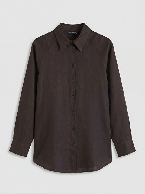 LCW Modest Kadın Keten Gömlek - S6K898Z8-DJ7