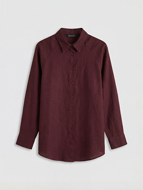 LCW Modest Keten Kadın Gömlek - S6K898Z8-HQT