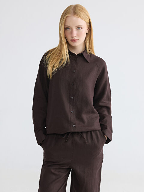 LCW Modest Kadın Keten Gömlek