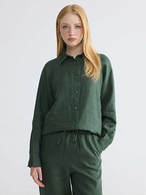 LCW Modest Kadın Keten Gömlek