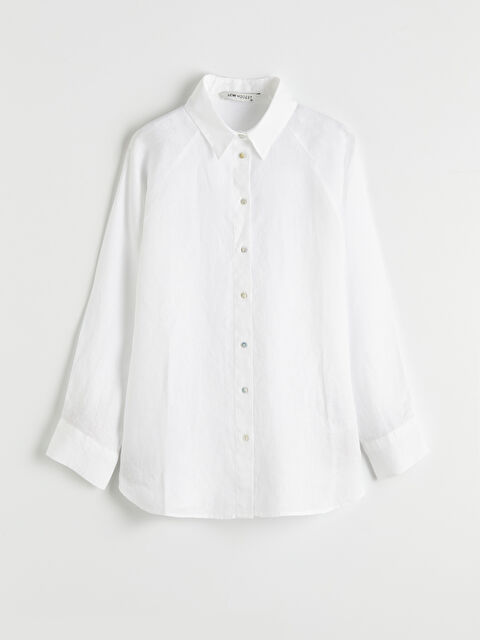 LCW Modest Keten Kadın Gömlek - S6K901Z8-QVD