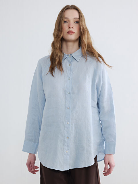 LCW Modest Kadın %100 Keten Gömlek