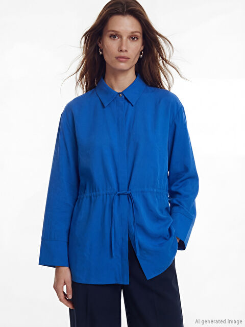 LCW Modest Beli Bağlamalı Kadın Gömlek Tunik - S6K906Z8-CSN