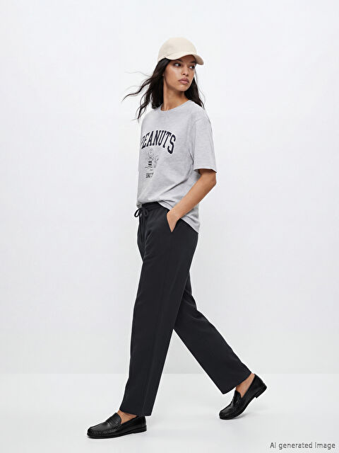 XSIDE Beli Lastikli Loose Fit Kadın Pantolon - S6K921Z8-CRP