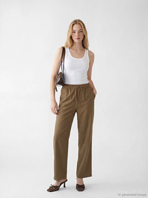 XSIDE Beli Lastikli Loose Fit Kadın Pantolon	