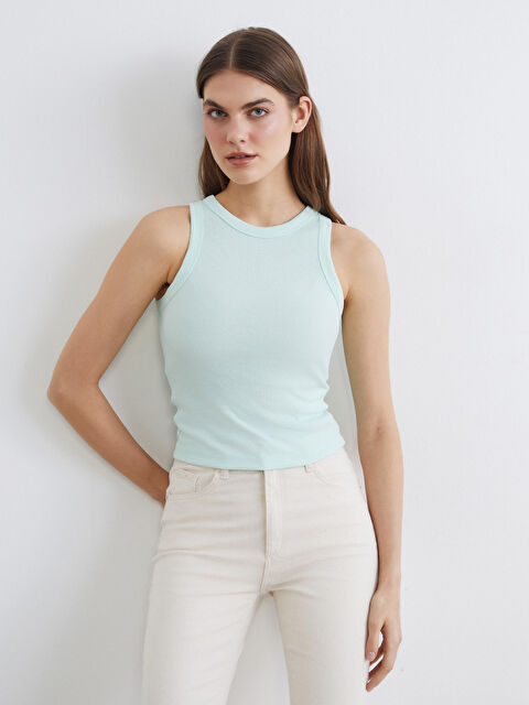 LCW ECO Bisiklet Yaka Kadın Atlet - S6K934Z8-FQW