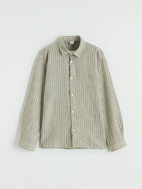 LCW Kids Erkek Çocuk Çizgili Poplin Gömlek - S6K944Z4-LGE