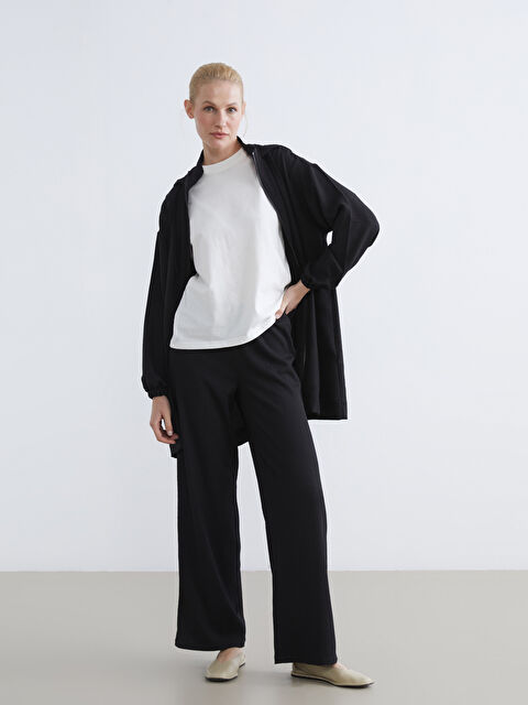 LCW ECO Beli Lastikli Dokulu Kadın Pantolon - S6K953Z8-CVL