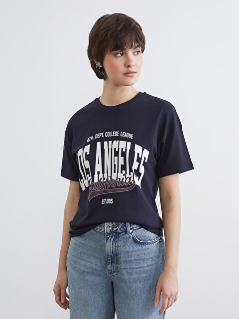 XSIDE Los Angeles Baskılı Kadın Tişört - S6K977Z8-YFD