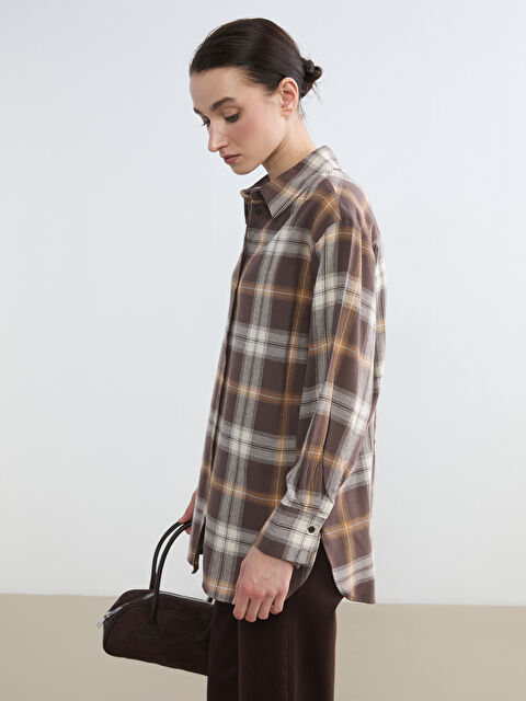 LCW Modest Ekose Kadın Oduncu Gömlek Tunik	 - S6KA16Z8-LLL