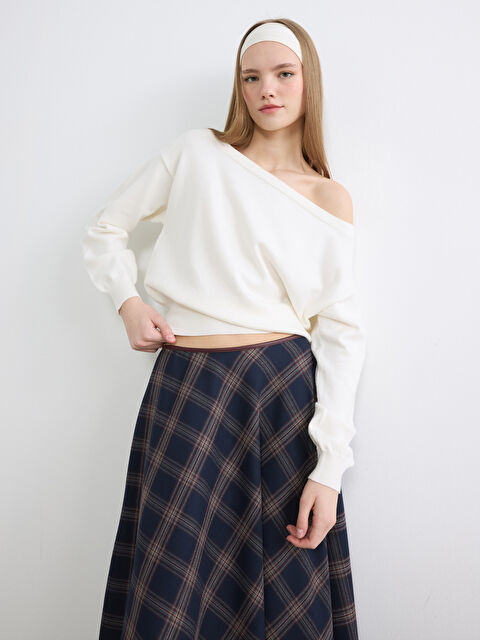 XSIDE Kayık Yaka Kadın Triko Kazak - S6KA21Z8-R9J