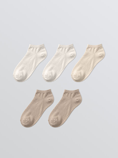 LCW DREAM Kadın Düz Patik Çorap 5'li - S6KA62Z8-FDU