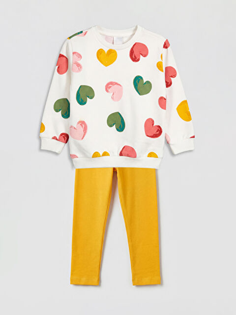 LCW baby Lot de 2 sweat-shirts et leggings imprimés pour filles - S6KA87Z1-LRA